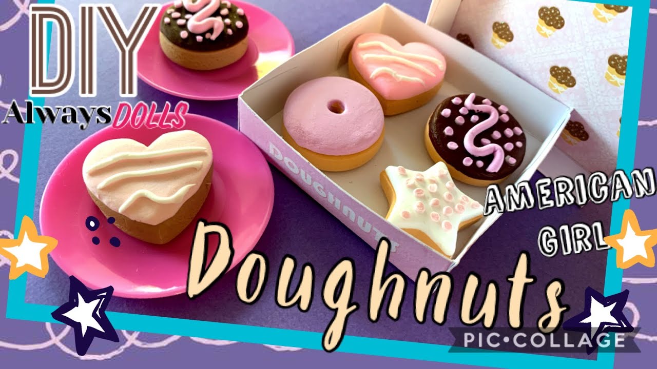 DIY American Girl Doughnuts - with box printable! - YouTube