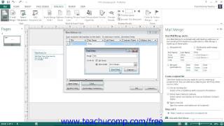 Publisher 2013 Tutorial Creating a Data Source Microsoft Training Lesson 10.3