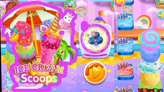 Rainbow Unicorn Glitter Ice Cream | Ice Cream Scoop Cooking games Gameplay Walkthrough screenshot 2