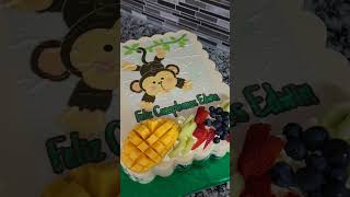 gelatina changuito decoración con fruta #azulcakes