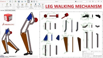 ✅Walking leg mechanism in SolidWorks | Solidworks Assembly Tutorial