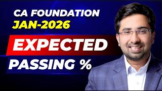 CA Foundation Jan 2026 Expected Passing Percentage | Aman Khedia Analysis 🔥