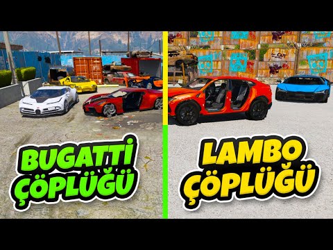 Bugatti Araba Çöplüğü vs Lamborghini Araba Çöplüğü - GTA 5