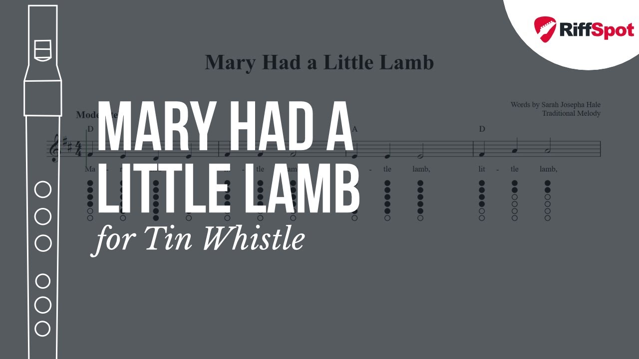 Mary Had a Little Lamb Tin Whistle Tab YouTube