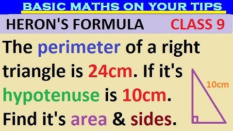 The perimeter of a right triangle is 24cm. If it