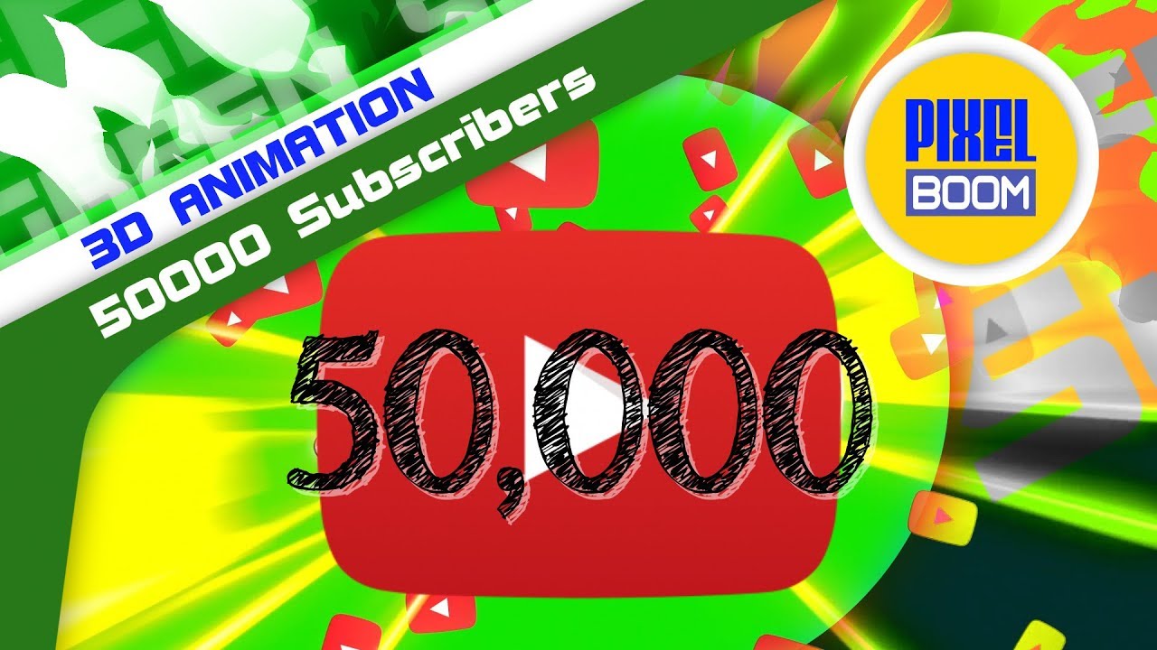 Green Screen YOUTUBE 50,000 Subscribers Counter ...