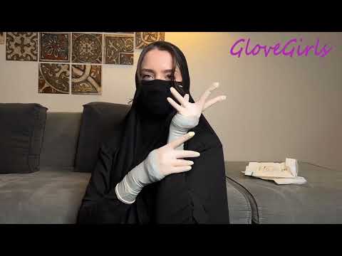 surgical gloves and hijab