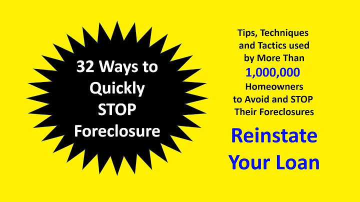 Stop Foreclosure and Reinstate Your Loan