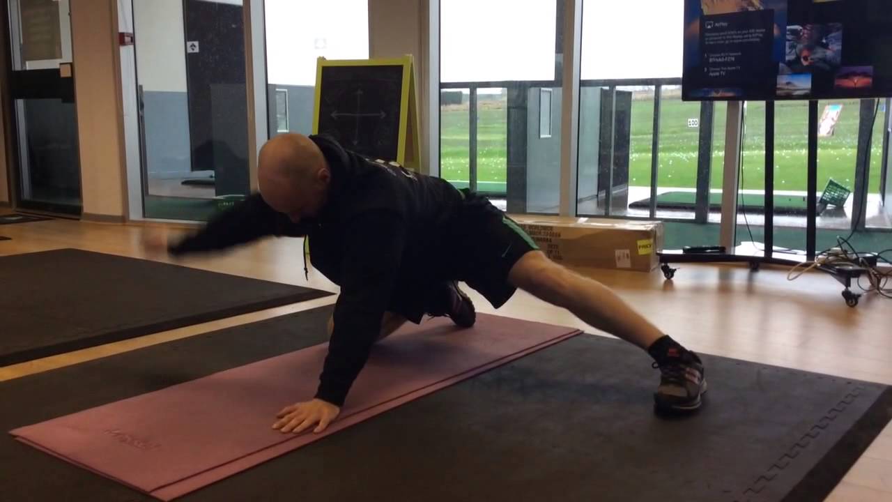 Thoracic Rotation with Adductor Stretch - YouTube