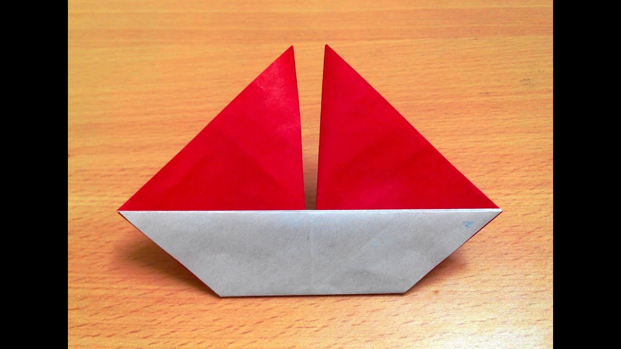 how to make an origami sail boat step by step. - youtube