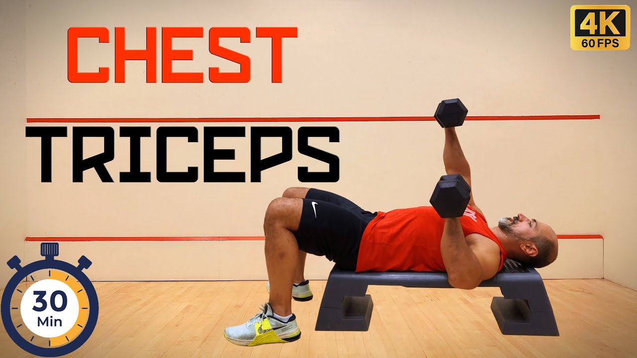 30 Min // Chest & Triceps // Dumbbell Workout // @onaydodanli