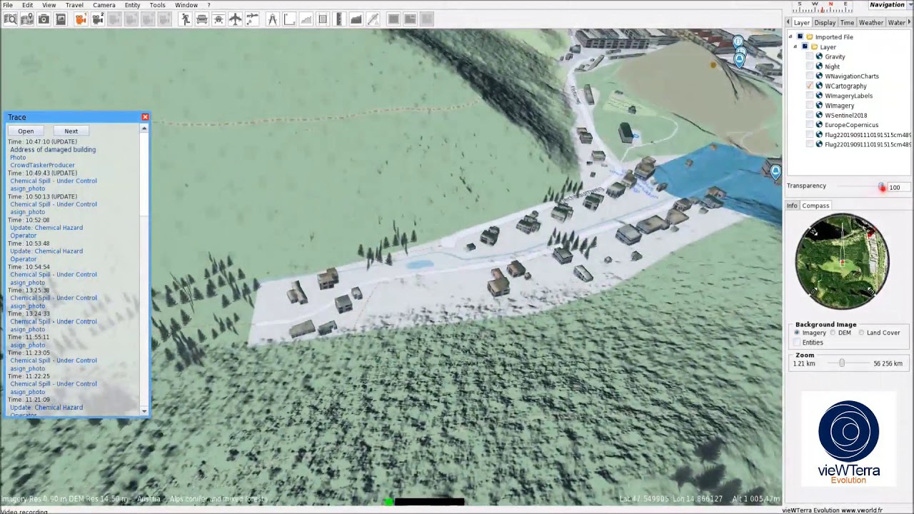 vieWTerra Evolution 4D Earth Viewer platform in Trial Austria- DRIVER+ EU project