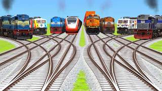 Already All Trains Crossing At Diamond Railroad Tracks |railways | bumpy tracks | railway games