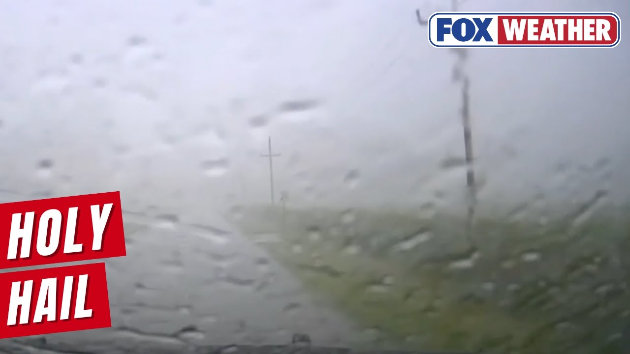 Watch: Large Hail Pounds On Car Windshield During Severe Weather In ...