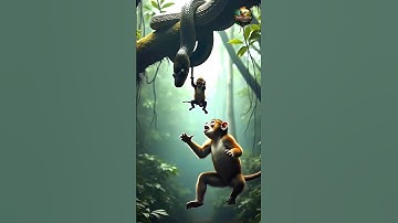 Mother Monkey Fights Giant Python to Save Her Baby 😱