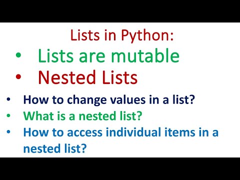 Python Lists : Nested Lists | What is Nested Lists | How to access ...