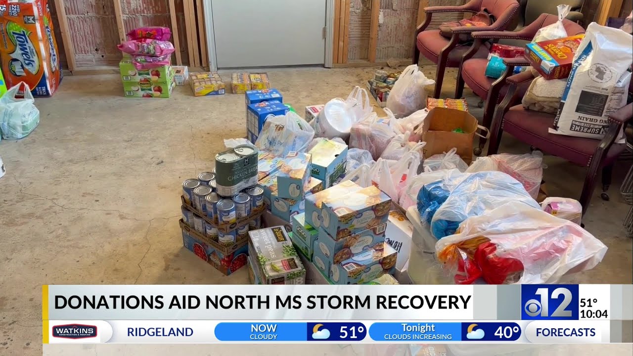 Donations aid North Mississippi storm recovery - YouTube