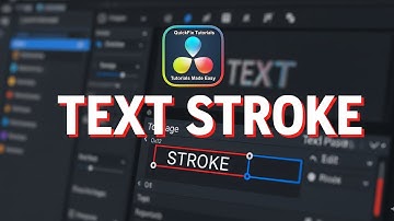 How to Add STROKE in Text in Davinci Resolve? Tutorials for Beginners