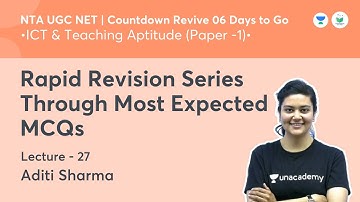 Rapid Revision Series Through Most Expected MCQs |  NTA UGC NET JRF 2021 | by Aditi Sharma