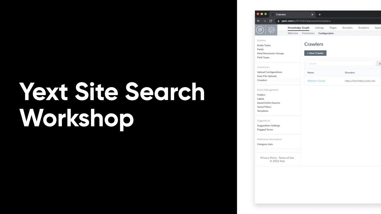 Yext Site Search Workshop
