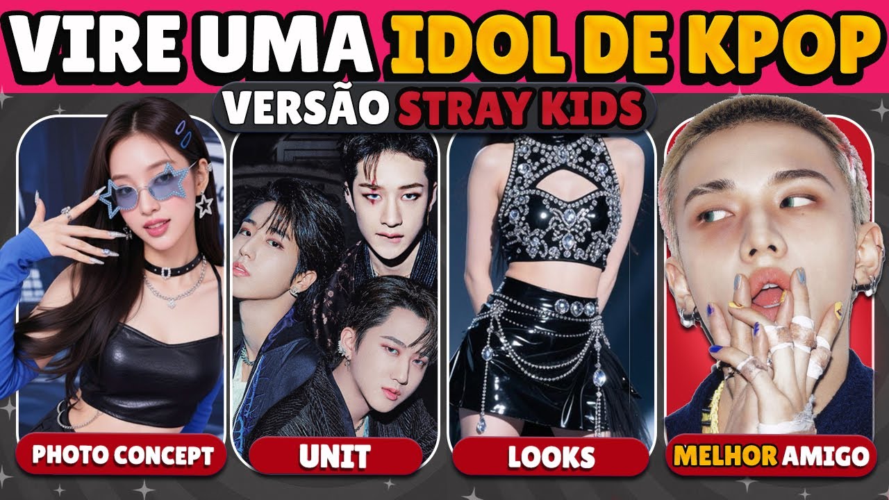 🎤 MONTE SUA VIDA COMO UMA IDOL DE KPOP: VERSÃO STRAY KIDS 🌟🎶