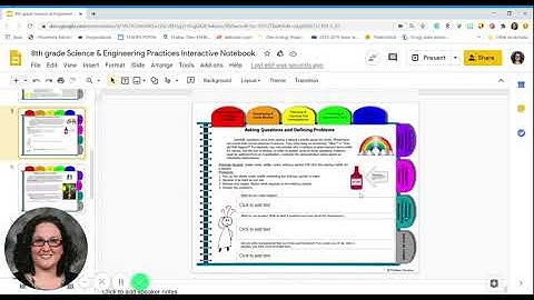 8th grade Science & Engineering Practices Interactive Notebook   Google Slides