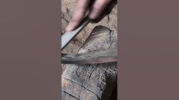 BLACKSMITH #MAKING #SHARP #BUTCHER #KNIFE |  #Shorts #firesmith06 #metalwork #blacksmithing #wood