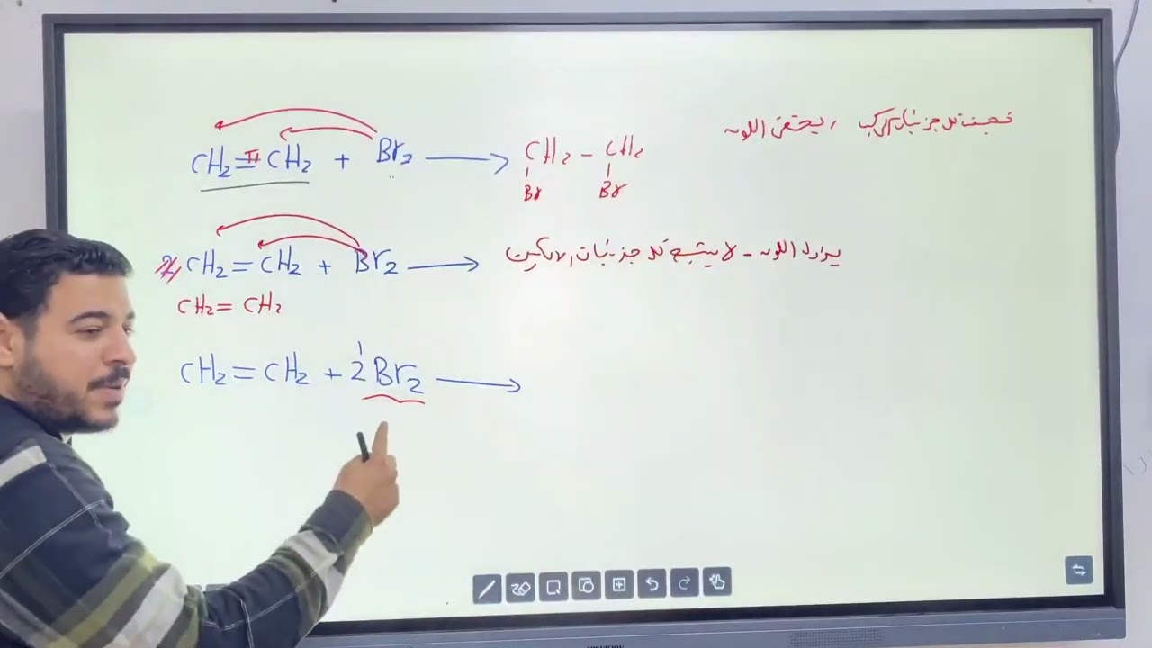 امتى اسمي المركب بدون أرقام التفرعات وعلاقة ده بعدد الأيزوميرات هلجنة الألكينات كيمياء عضوية 3 ثانوي