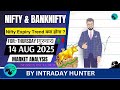Nifty & Bank nifty | SENSEX Analysis | Prediction For 14 AUG 2025