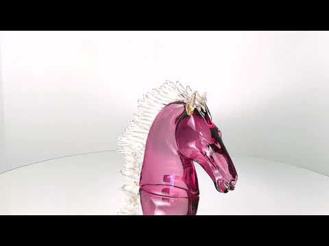 ANDROMEDA pink horse head with details on gold video