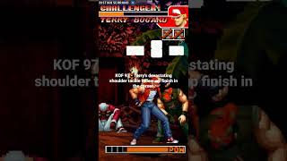 KOF 97 - Terry's devastating shoulder tackle finish in the corner #millennial_gamerz #kof97 #shorts