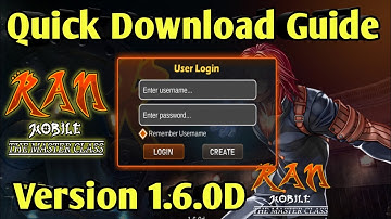 Ran Mobile: The Master Class Version 1.6.0D Quick Guide to DL