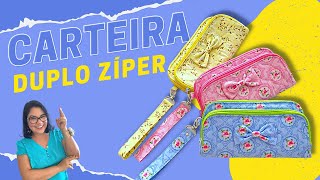 Carteira Duplo Zíper D.I.Y