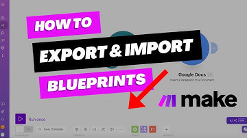 How to export and import Make.com blueprints for your automation workflow