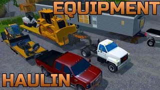 FARMING SIMULATOR 2015 | HAULIN' CONSTRUCTION EQUIPMENT | MOTOCROSS TRACK