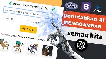 nyuruh OPENAI membuat GAMBAR dengan Katakunci semau kita. Dengan PHP, jQuery, Bootstrap, javascript