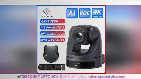 Conference Camera PTZ Video 4K/1080P AI Tracking 30/60fps USB3.0 HDMI LAN POE/USB 20/10X For