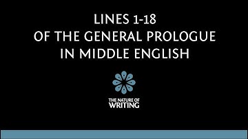The Opening 18 Lines of Chaucer
