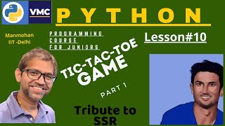 Tic Tac Toe (Part 1) | Learn to Code in Python | Lesson #10 | Coding Blocks Junior | Hindi