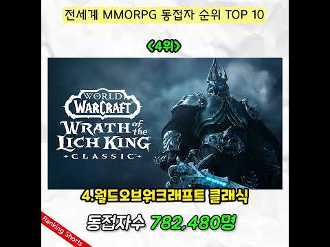 전셰계 MMORPG 동접자 순위 TOP 10 