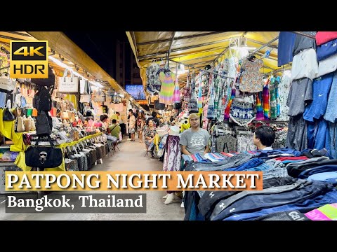[BANGKOK] Patpong Night Market &quot;Shopping &amp; Eating Your Way Through Nightlife&quot; | Thailand [4K HDR]