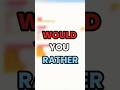 Would Your Rather Scratch Edition #scratch #coding #viralvideo #shorts #youtube #popular #sub