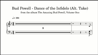 Bud Powell - Dance of the Infidels [Alt] (The Amazing Bud Powell Vol 1, 1949) - Piano Transcription