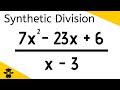 Synthetic Division Concepts and Applications