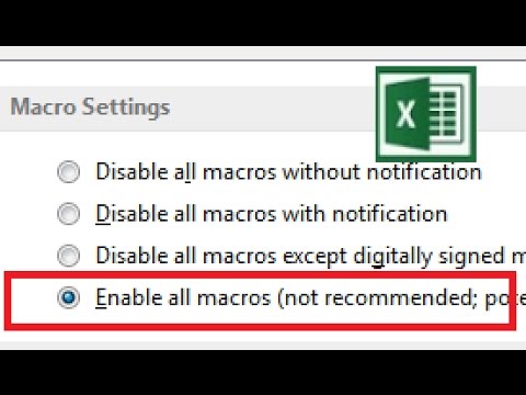 disable macros in excel not working