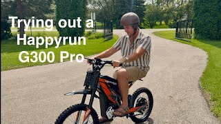 Trying out the Happyrun G300 Pro Electric Dirt Bike