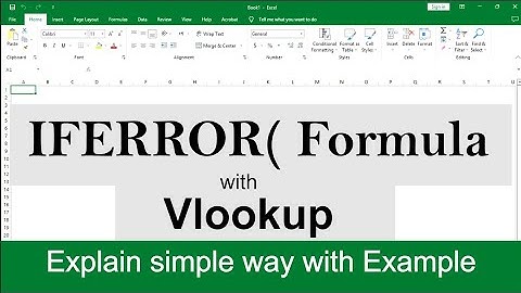 How to use IFERROR Formula in Excel