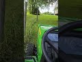 mowing with the john deere 1023e