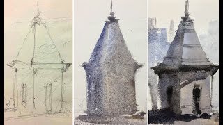 Live watercolor tips | How to paint two-dimensional watercolor painting
