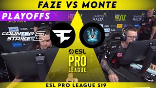 PLAYOFFS! FaZe vs Monte - HIGHLIGHTS - ESL Pro League Season 19 | CS2